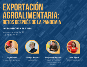 Online round table discussion on agrofood exports: challenges after the pandemic